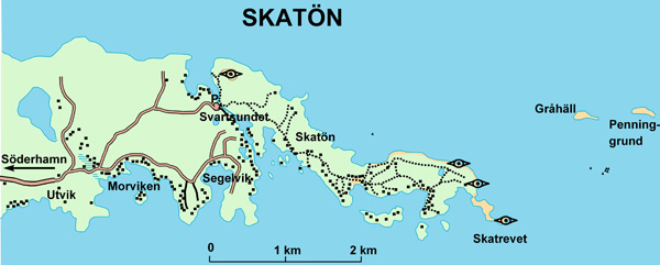 Skatön, karta